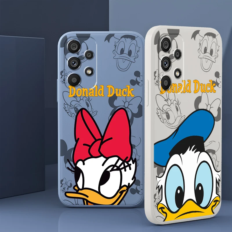 

Liquid Rope Phone Case For Samsung A73 A53 A33 A52 A32 A23 A22 A71 A51 A21S A03S A50 A30 5G Donald Duck Anime Cover Shell Capa