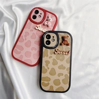 3d leopard phone case for for iphone 7 soft imd silicone cover for iphone 11 12 13 pro xs max xr x 7 8 plus luxury cartoon