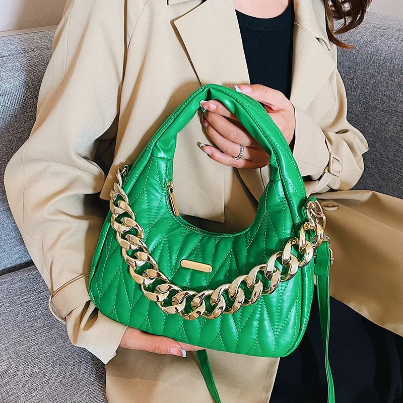 

Женская сумка 7 цветов, Новинка лета 2023, женская сумка на цепочке с прострочкой, дизайнерская сумка, плиссированная сумка через плечо для жен...