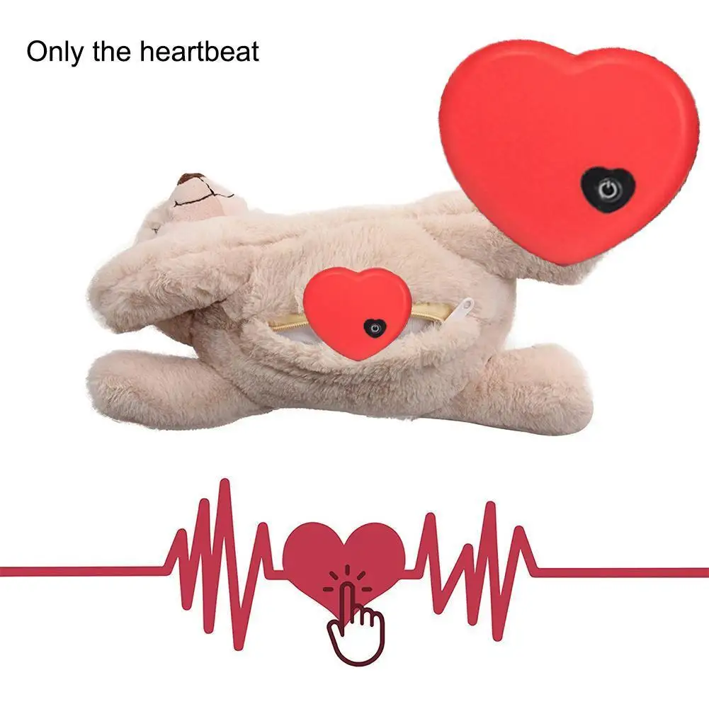 Puppy Behavioral Training Toy Electirc Plush Relief Aid Snuggle Heartbeat Sleep Accessories Anxiety Pet Dog Toy Accessories