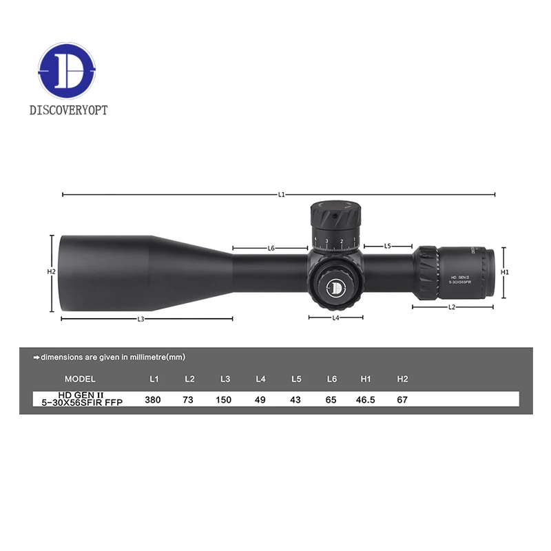 

Discoveryopt Scope Long Range Upgraded HD-GEN2 5-30X56SFIR SLT FFP New Best Scope for Hunting