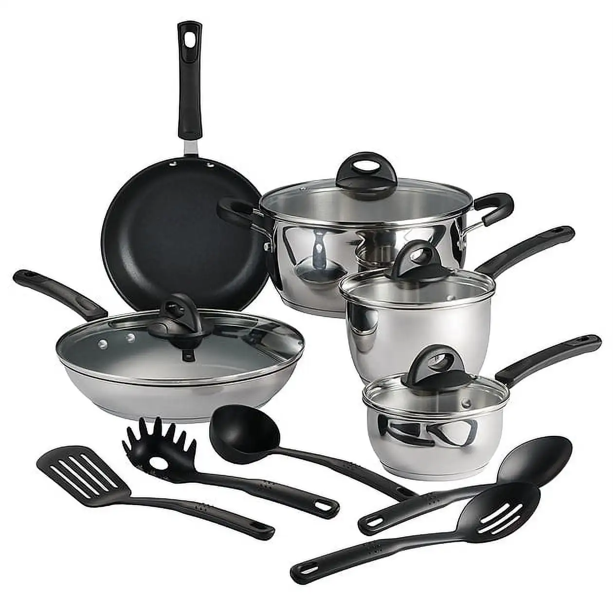 

Everyday 14 Pc Stainless Steel Tri-Ply Base Cookware Set