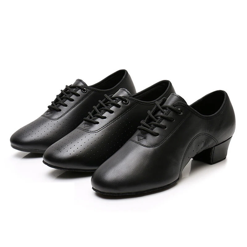 

Leather Latin Dance Shoes Female Adult Soft Soled Dance Shoes Outdoor Cowhide Square Dance Shoes Women's Modern Dance Shoes