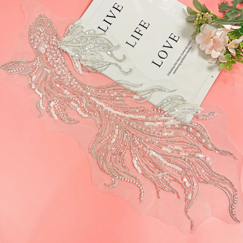 

New Clothing Lace Nail Bead Three-Dimensional Patch Mermaid Goldfish Wedding Dress Veil Children's Wear DIY Handmade Accessories