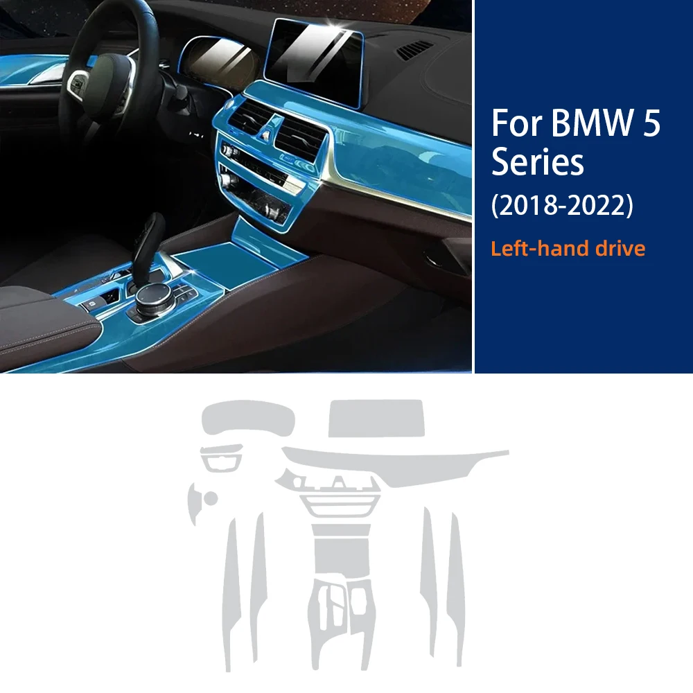 

Панель шестерни из ТПУ, навигационная автомобильная защитная пленка для экрана для BMW 5 серии G30 G31 2018-2022, внутренняя пленка против царапин, наклейка