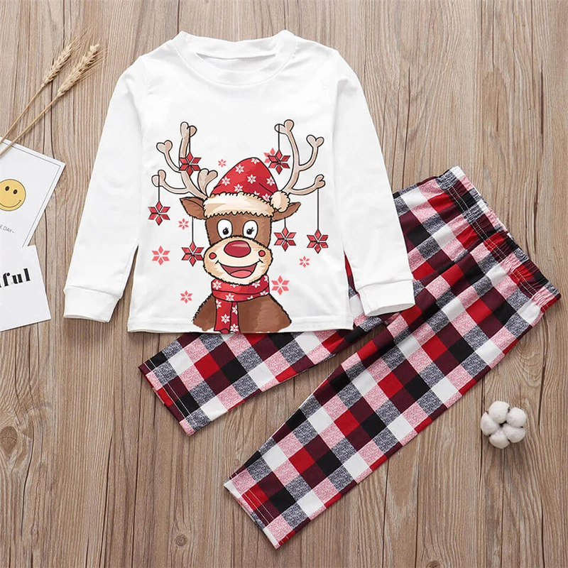 2022 New Year Winter Couples Christmas Pajamasclothing Set For The Whole Family Father Mother Kids Clothes Christmas Pajamas images - 6