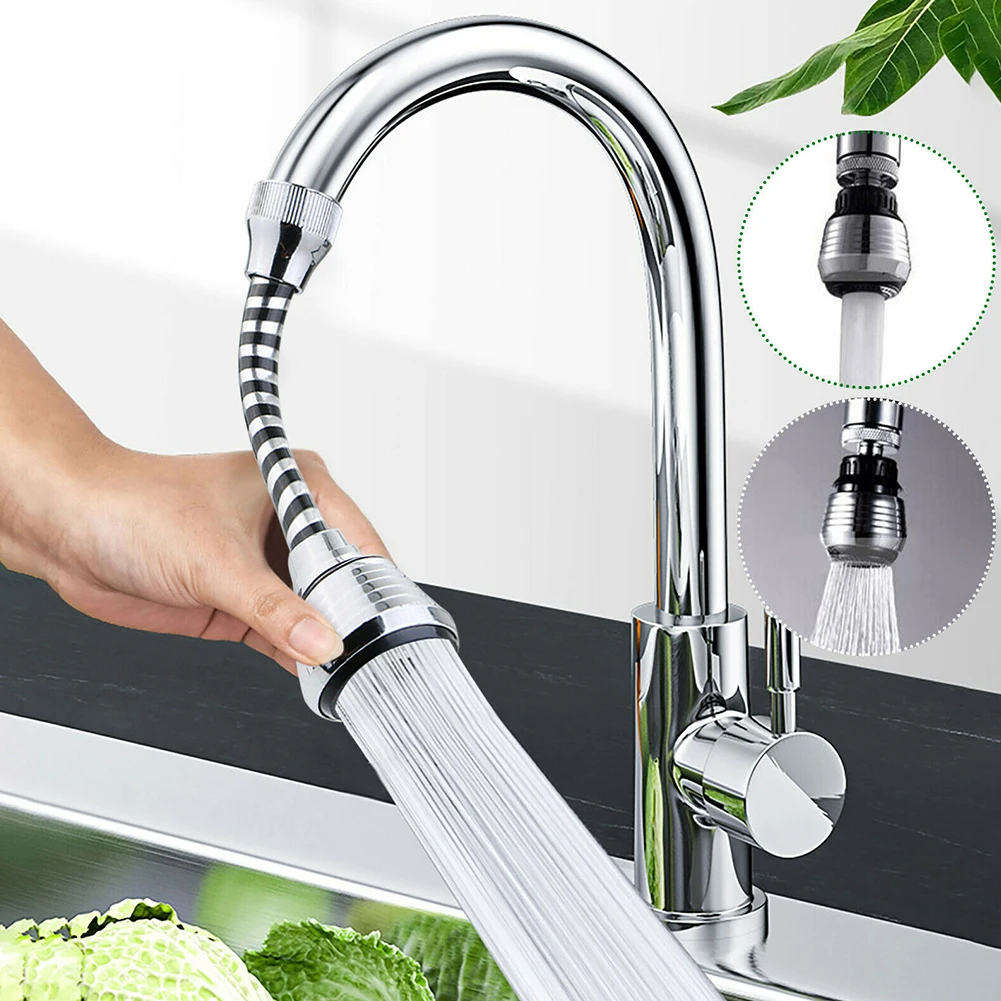

Bubbler Faucet Kitchen Sink Tap Spray Head 15.5cm 360° Flexible Attachment Bendable Extender Household Products