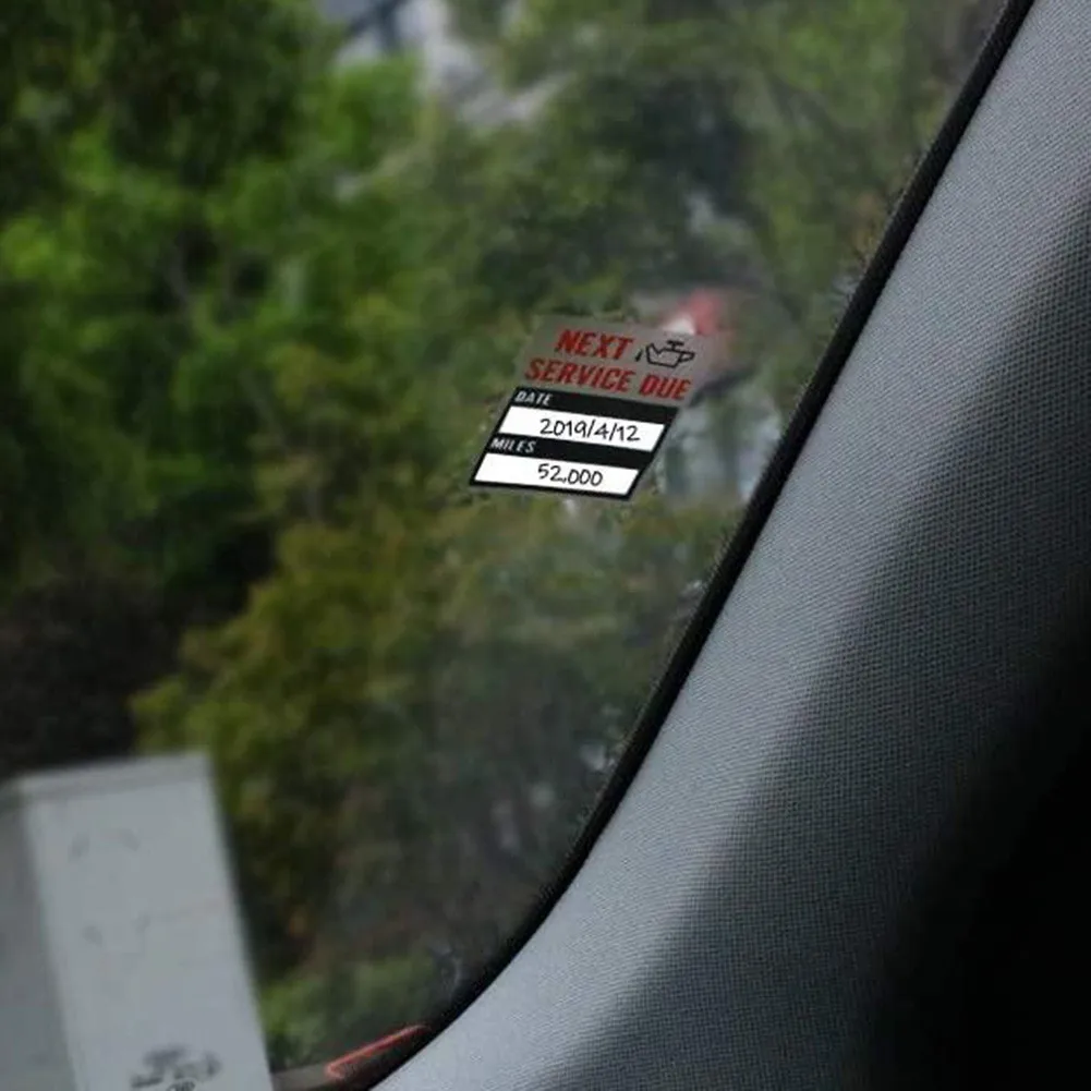

Oil Change Service Reminder Stickers 1 Roll 150PCS 2*2inch 100% Brand New