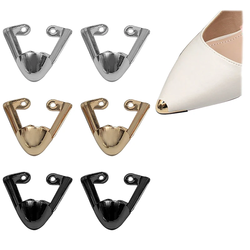 

3 пары крышек для наконечников на высоком каблуке, металлическая защитная крышка для обуви с острым носком, прочные аксессуары для ремонта и повреждения обуви