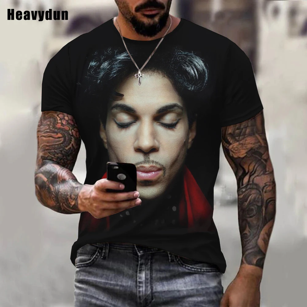 

Men Women Hip Hop Style T Shirt Singer Prince Rogers Nelson 3D Print T-shirt Summer Casual Harajuku Streetwear Oversized Tops