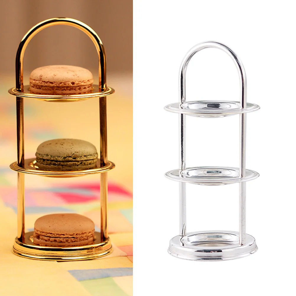 

Snack Holder Rack Cupcake Dessert Stand Jewelry Tray Pastry Tower Stand Chocolate Panettone Candy 3 Layers Macaron Holder