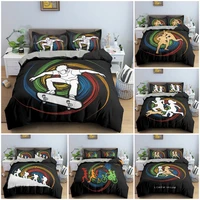 sport player action pattern duvet cover bedding set spin wheel graphic background print quilt cover twin king bedclothes 23pcs