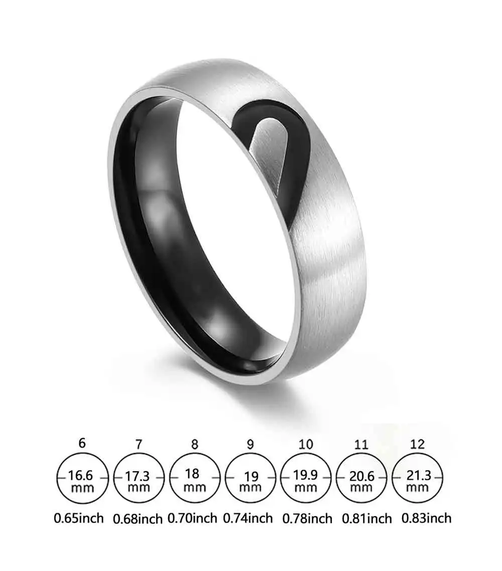 Винтажное чёрное кольцо из нержавеющей стали