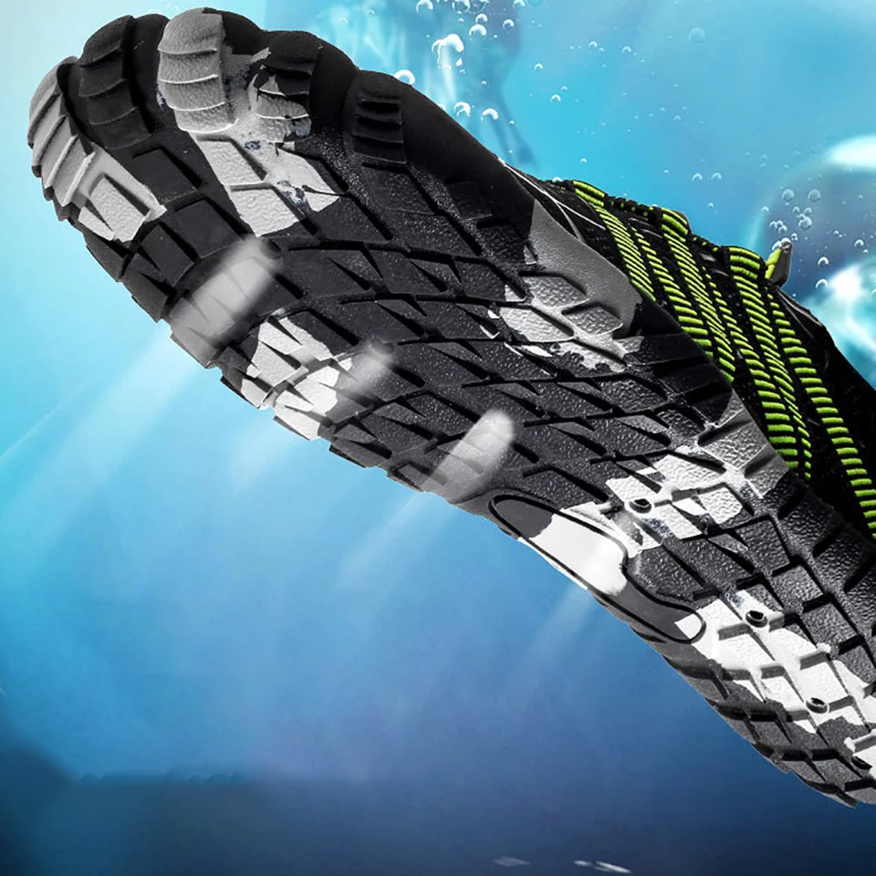 Loekeah Unisex Aqua Shoes Fashion Elastic Summer Water Shoes Men Women Quick-Drying Anti-Slip Upstream Swimming Sneakers