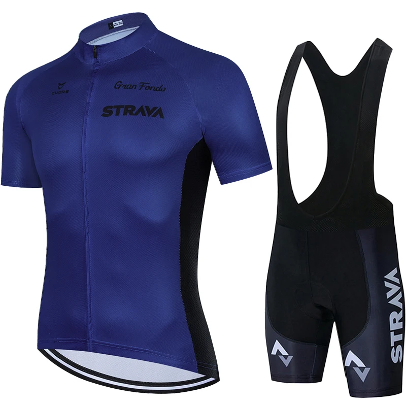 

New STRAVA Ciclismo 2022 Summer Team Cycling Jersey Set Breathable Quick-Drying Triathlon Skin suit Maillot Ciclismo Masculino