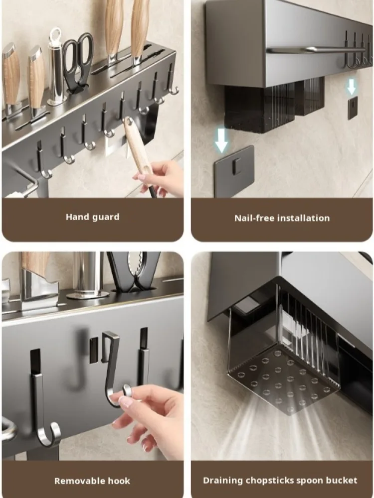 Кухонный многофункциональный настенный нож из нержавеющей стали палочки клетка