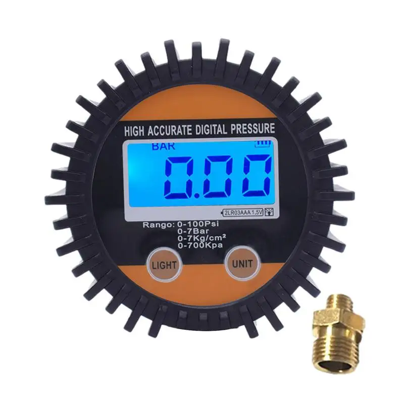 

Digital Tire Pressure Gauge LED Electric Heavy Duty Air Pressure Gauge Accessory With 0.1 Display Resolution For Car Truck SUV