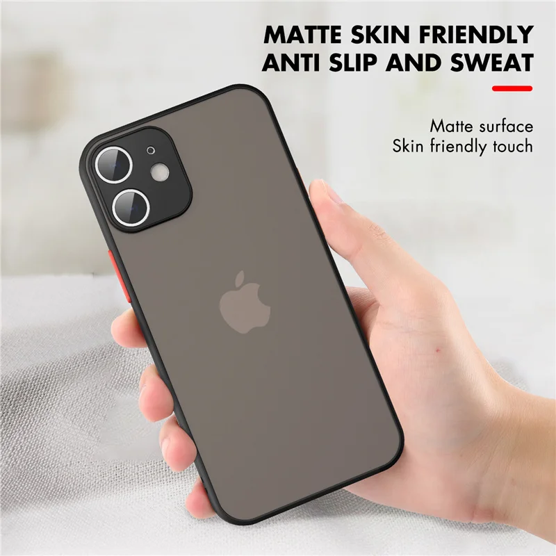 ZBK Square Transparent Frosted Phone Case For iPhone 12 11 13 Pro Max Mini XS Max XR X 8 7 Plus SE 2020  Cover 14