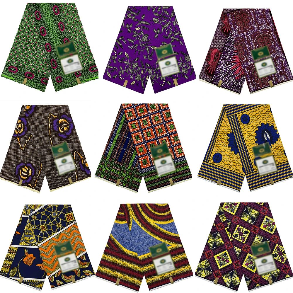 

Veritable Wax 100% Cotton African Wax Fabric Nigerian Ankara Block Prints Batik Fabric Dutch Hollandais Pagne For Sewing Dress