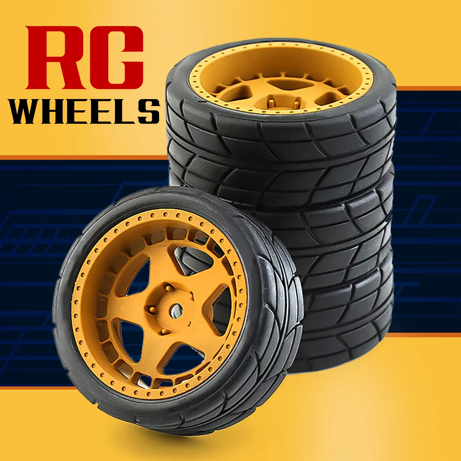 4 шт. детали и колеса 12 мм Шестигранник для HPI HSP 1:10 гоночный автомобиль на