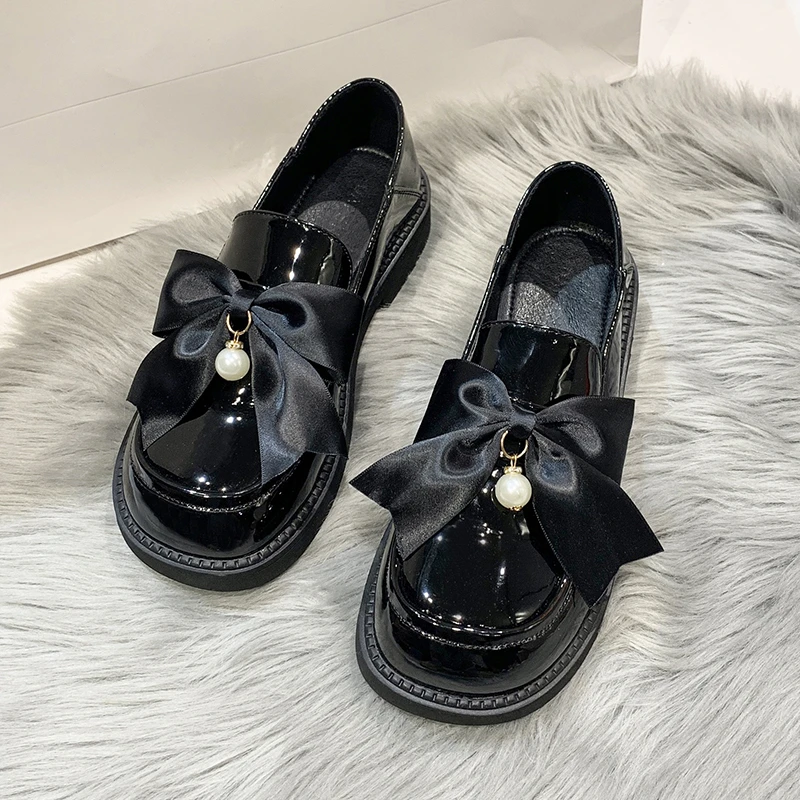 

2023 Hot Selling Women's Shoes Summer Vintage Fashion Elegant High Quality Bow Knot Round Toe Low Heels Shoes Zapatos De Mujer