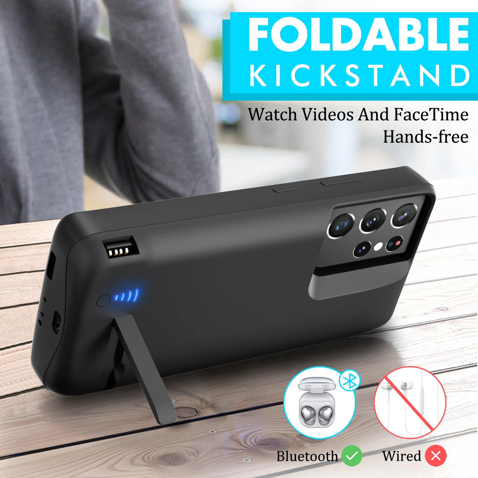 Cena 6000mAh ładowarka Etui Do Samsung Galaxy S10 S20 S21 S22 Note10 Plus S10E Note20 Ultra 5G Szybka ładowarka Powerbank