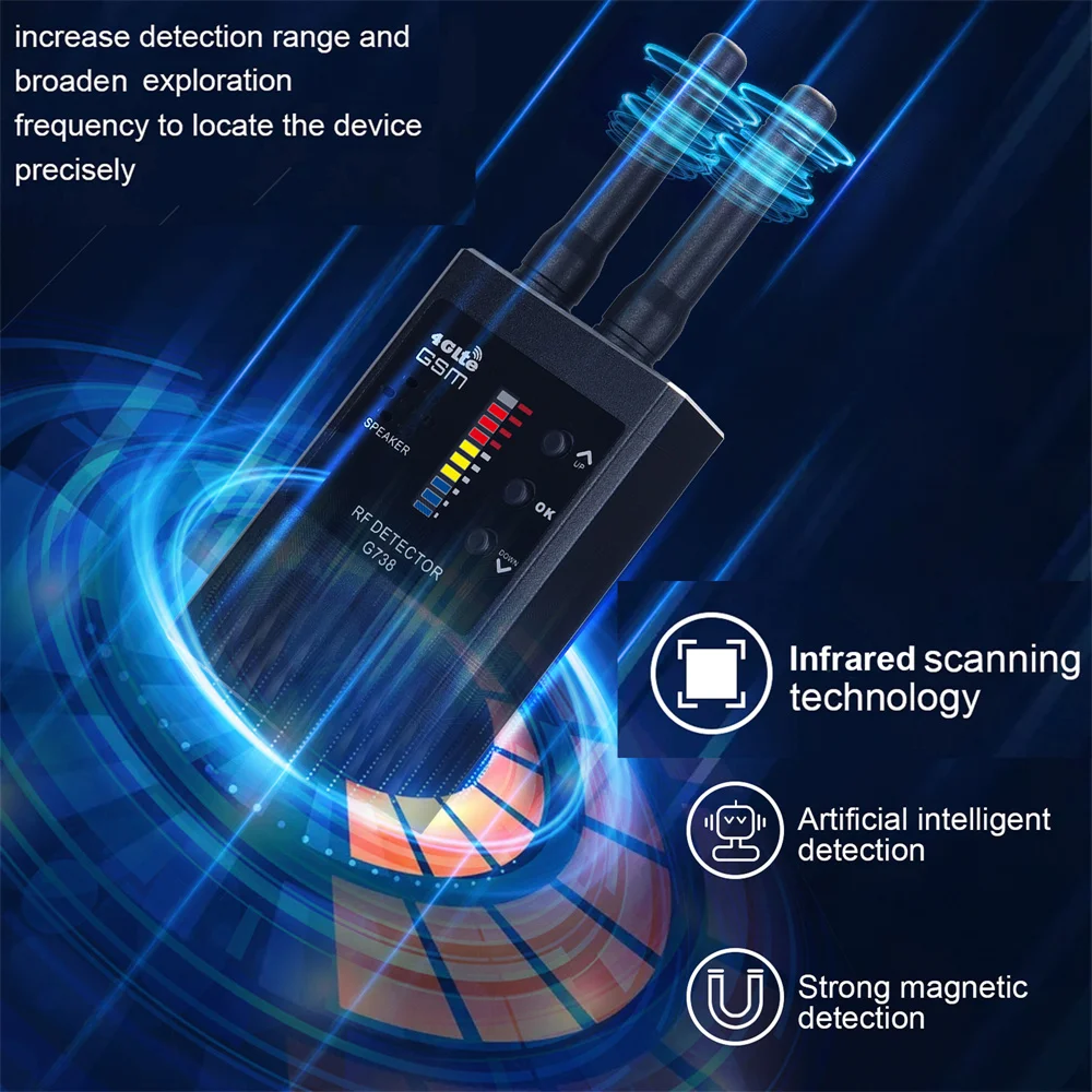 G738 профессиональный антишпион беспроводной детектор радиочастотных сигналов