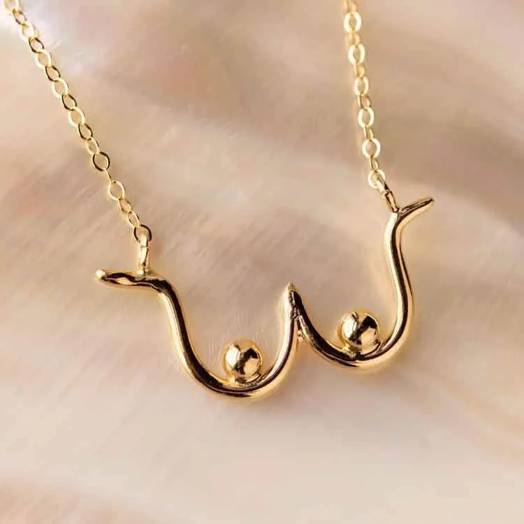 Ожерелье с подвеской для груди женщин сексуальное ожерелье девушек простой