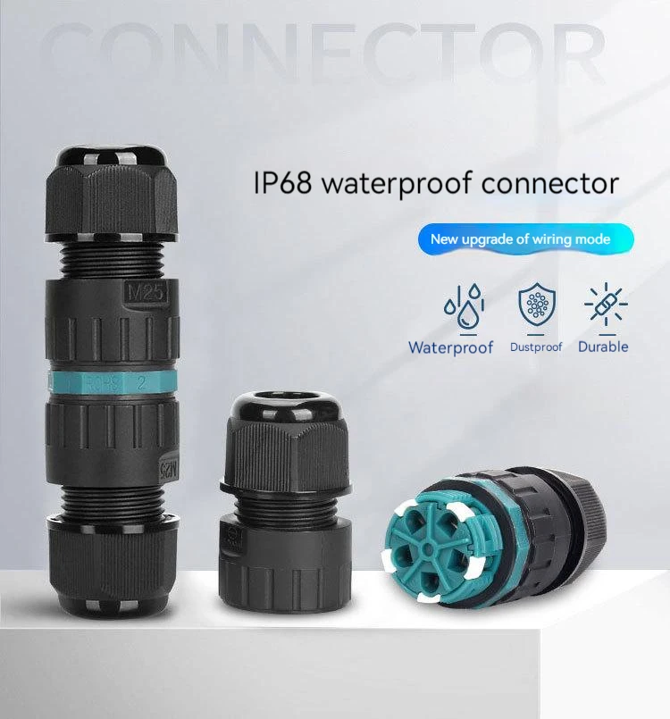 Портативный водонепроницаемый разъем IP68, 4-контактный 5-контактный разъем, подключение кабеля, наружная распределительная коробка