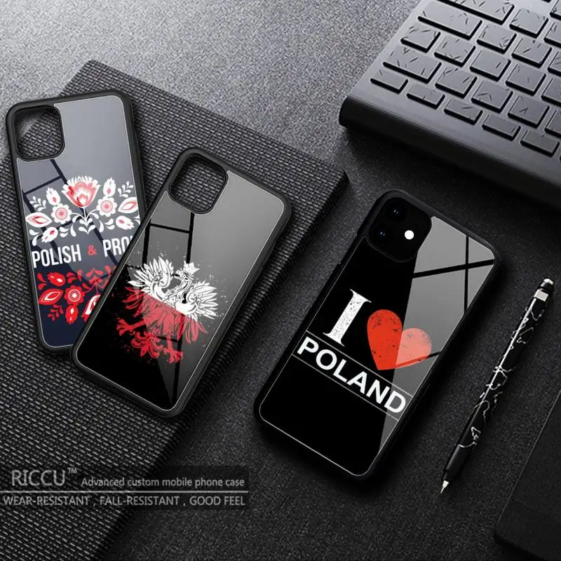 

Poland Country Flag Proud Eagle Phone Case Rubber for iPhone 13 12 11 Pro Max mini XS 6s 8 7 Plus X XR iphone 13 14 phone Covers