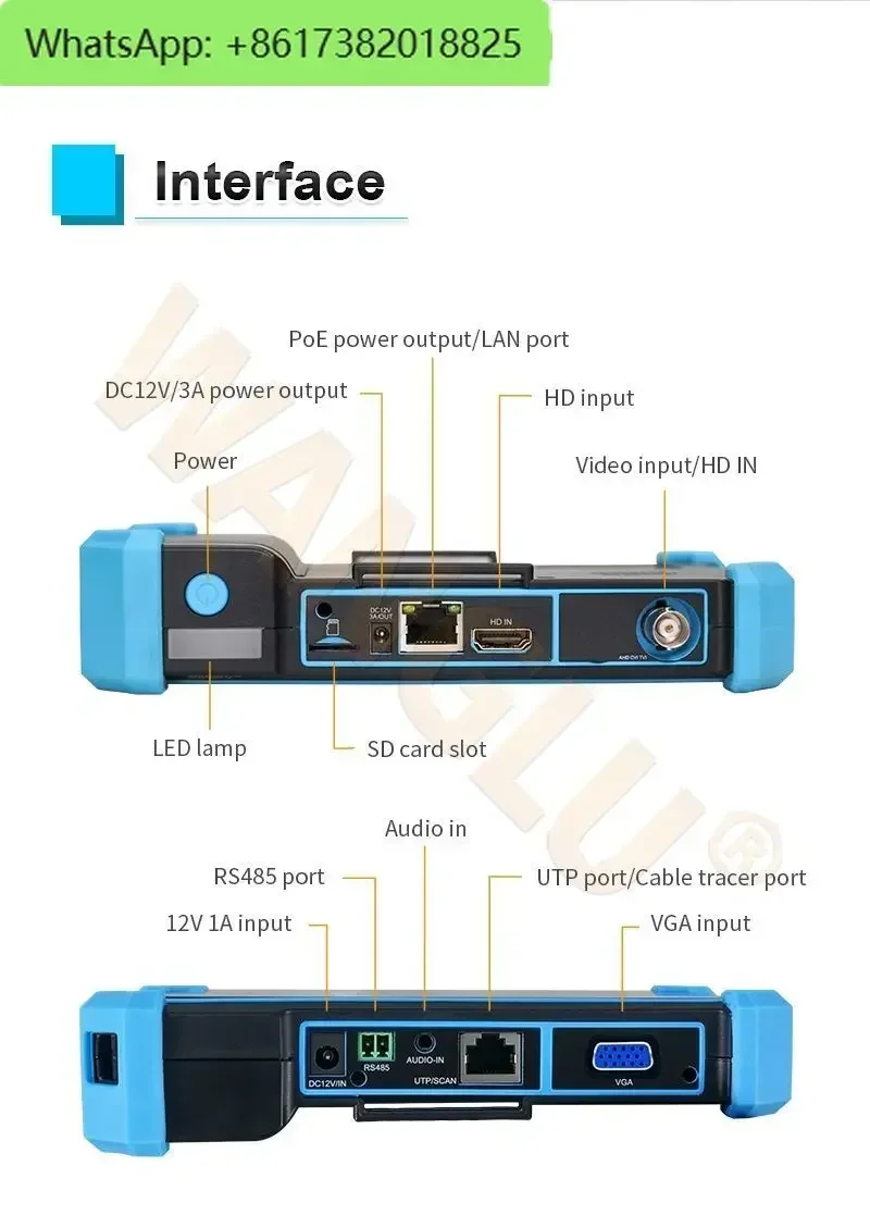 IPC-5100 Plus 4K IP CVI TVI AHD Аналоговый монитор 5 В 1 VGA и HD-вход HD CCTV Тестер монитора