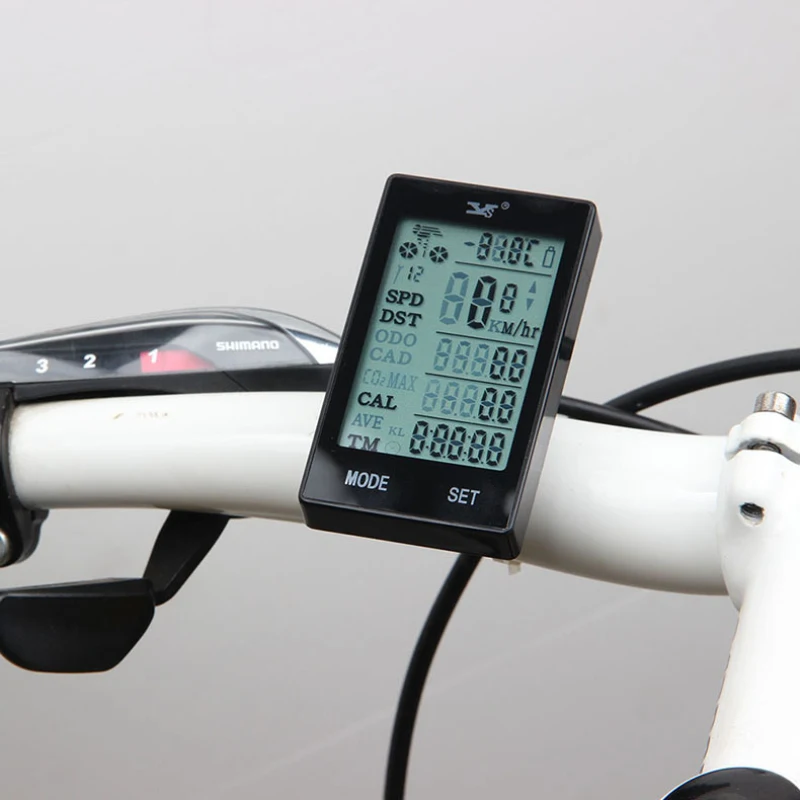 

YS508 велосипедный компьютер китайский и английский беспроводной Спидометр Большой экран светящийся Водонепроницаемый одометр велосипедные аксессуары