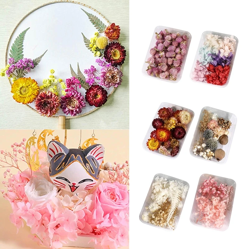 

1 Box Dried Flowers Dry Plants for Aromatherapy Candle Dried Pressed Flowers Handmade DIY Candle UV Expoxy Resin Fillings Crafts