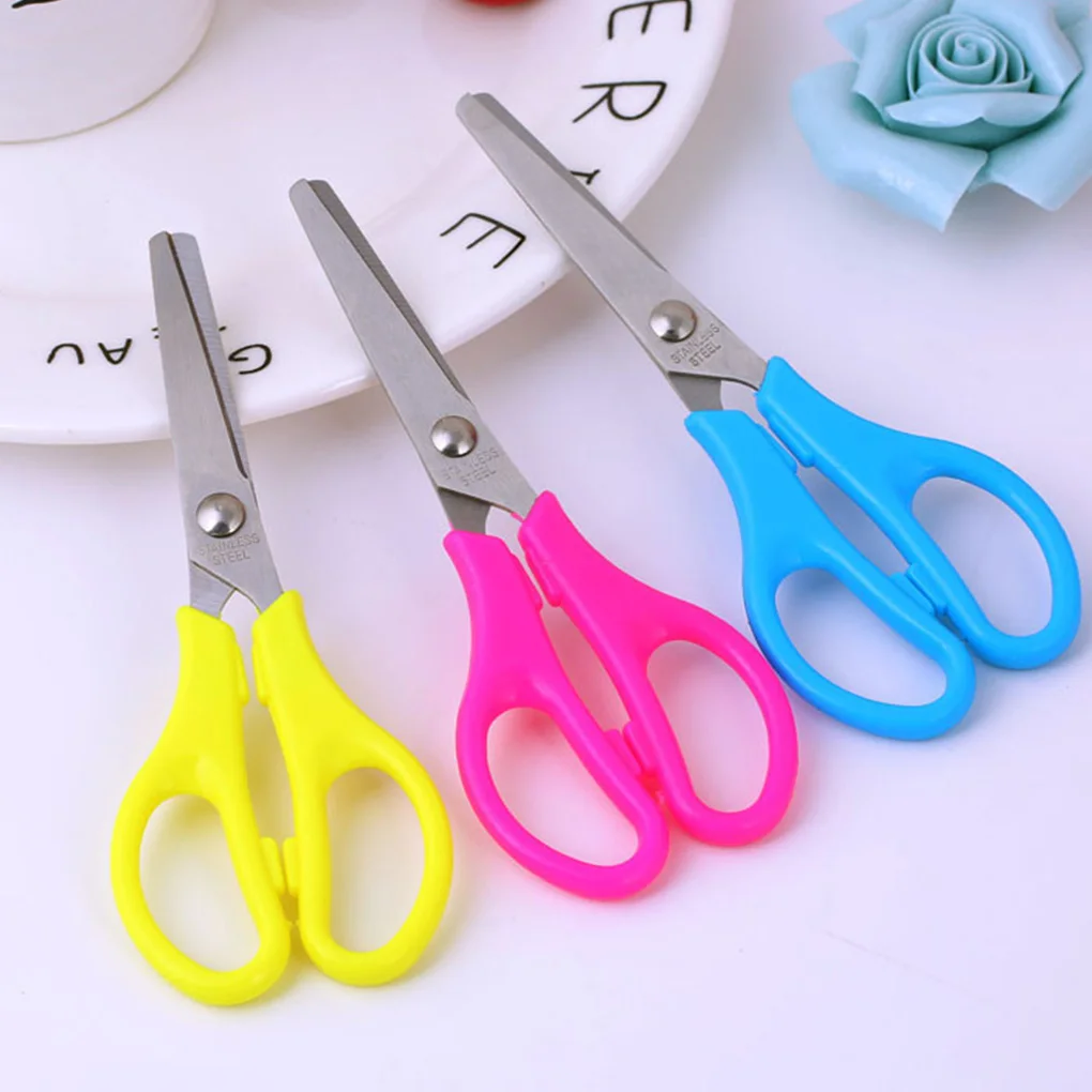 

Children s Scissor Round Design Stainless Steel Manual Student Scissors DIY Crafting Tool Daily Paper Shear Album