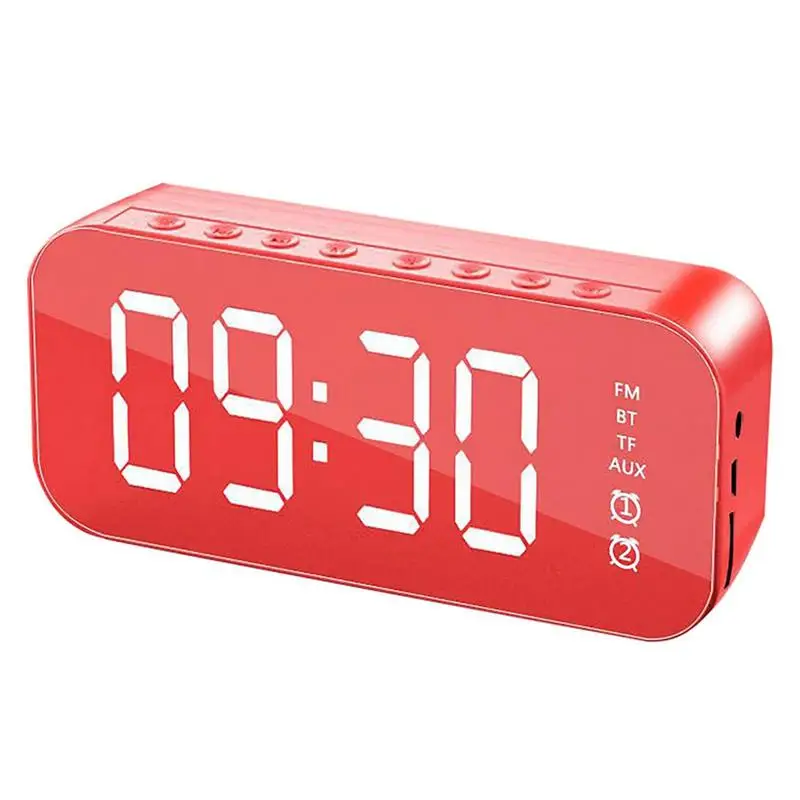 

Blue Tooth Speaker With Clock Creative Wireless Blue Tooth Clock Speaker 2 In 1 Alarm Clock Digital Display 10m Transmission