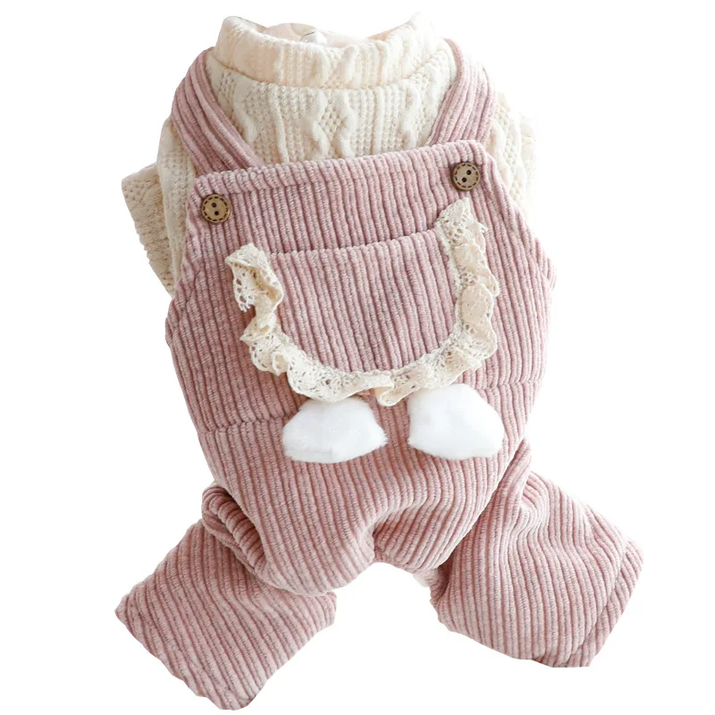 

Комбинезон для собак и кошек, пальто с большими лямками и карманами, дизайнерская одежда для домашних животных, Зимняя Теплая юбка, 5 размеро...