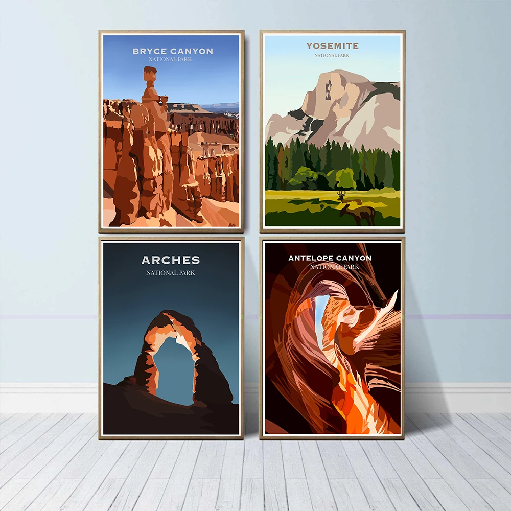 Винтажный постер в скандинавском стиле для путешествий с изображением города