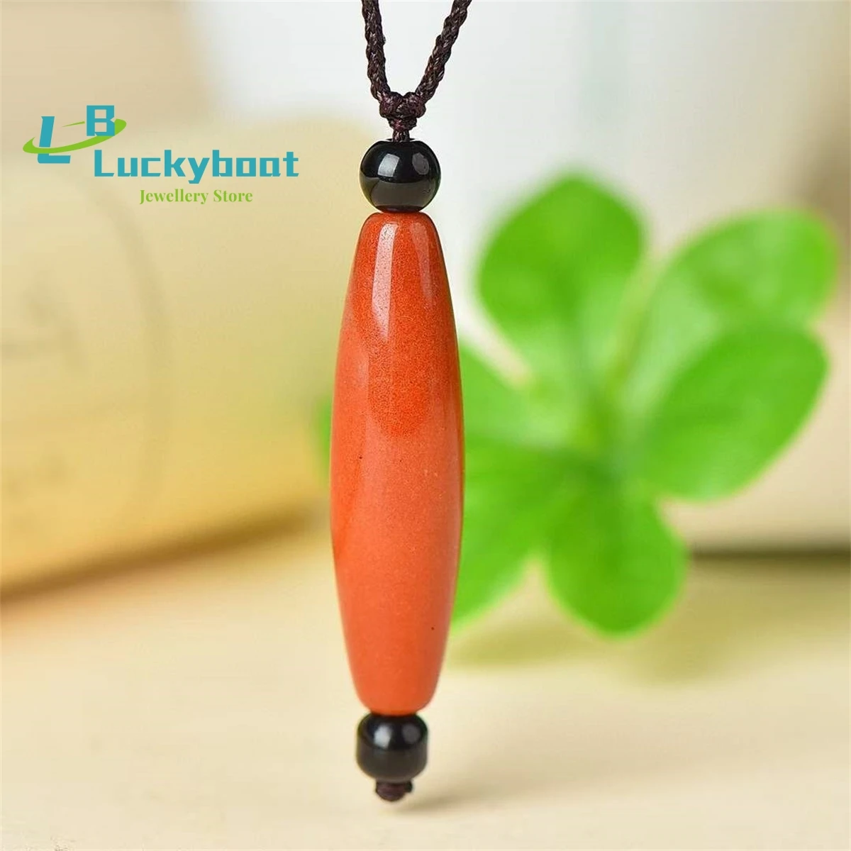 

Кулон из натурального золота и нефрита с шоколадными бусинами, простой и персонализированный изысканный модный универсальный для мужчин и ...