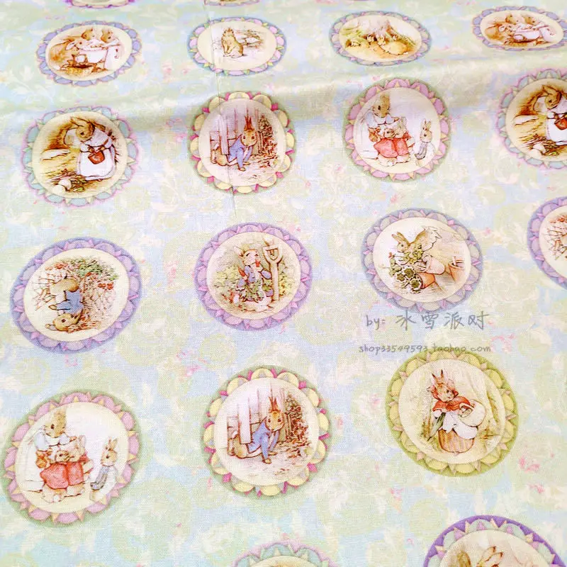 BTY 1 ярд хлопчатобумажная ткань-Мультяшные персонажи бейдж с изображением