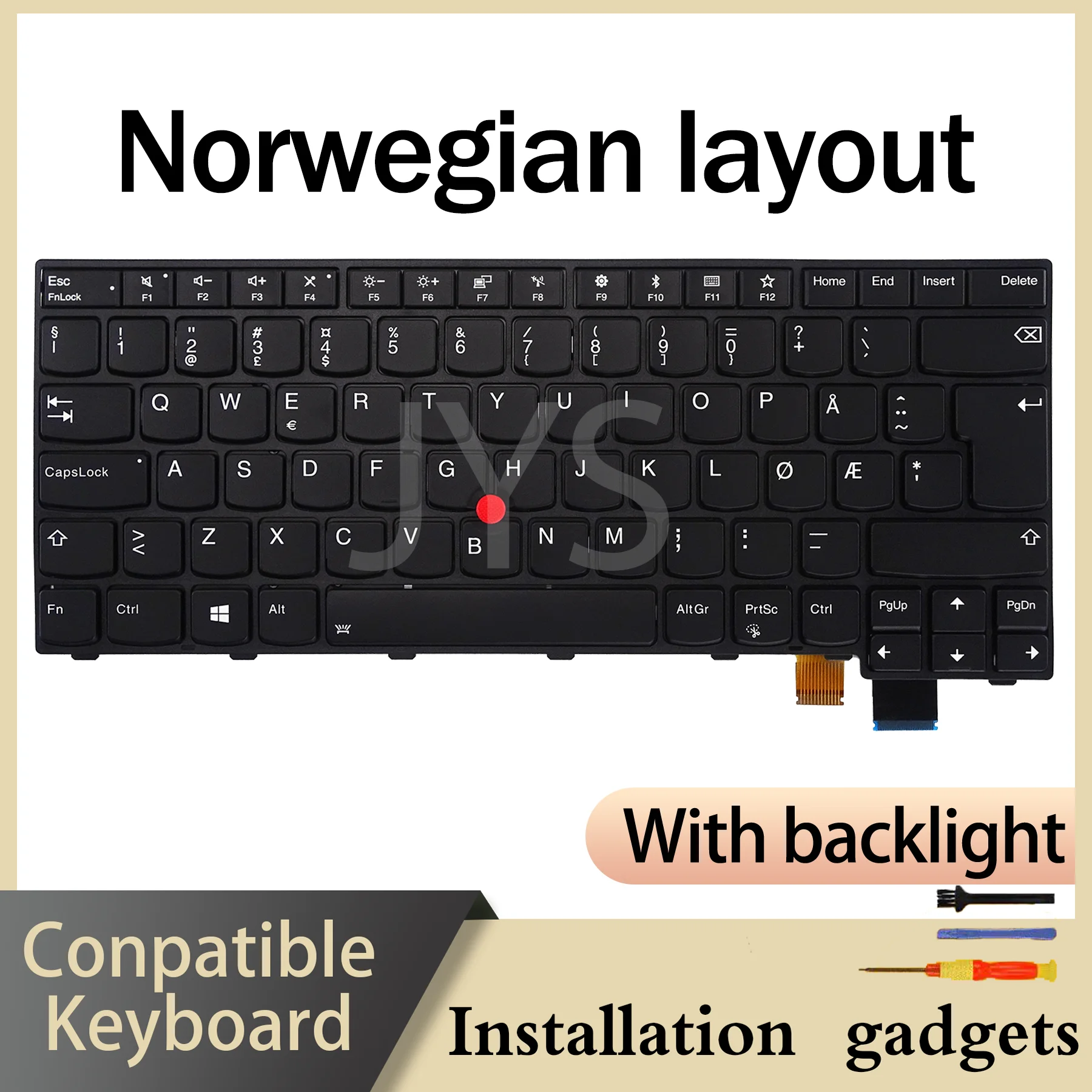 Фото Клавиатура с подсветкой для Lenovo ThinkPad T470S 01EN682 01EN641 SN20L82077, раскладка CAFR IT LA NO NORD PT SE SI TR UK US №3