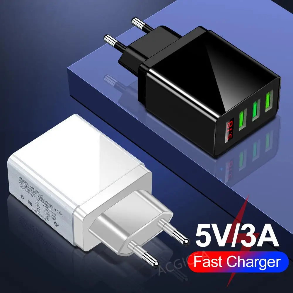 

3a Usb Wall Charger Digital Display Quick Charging 3.0 Power Adapter Compatible For I phone 13 12 Pro Max