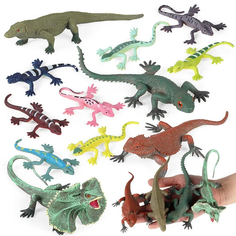 

Фигурка ящерицы из мягкого пластика, модель Gecko Pogona Vitticeps Kingii Komodo, экшн-фигурка дракона, обучающие игрушки для детей