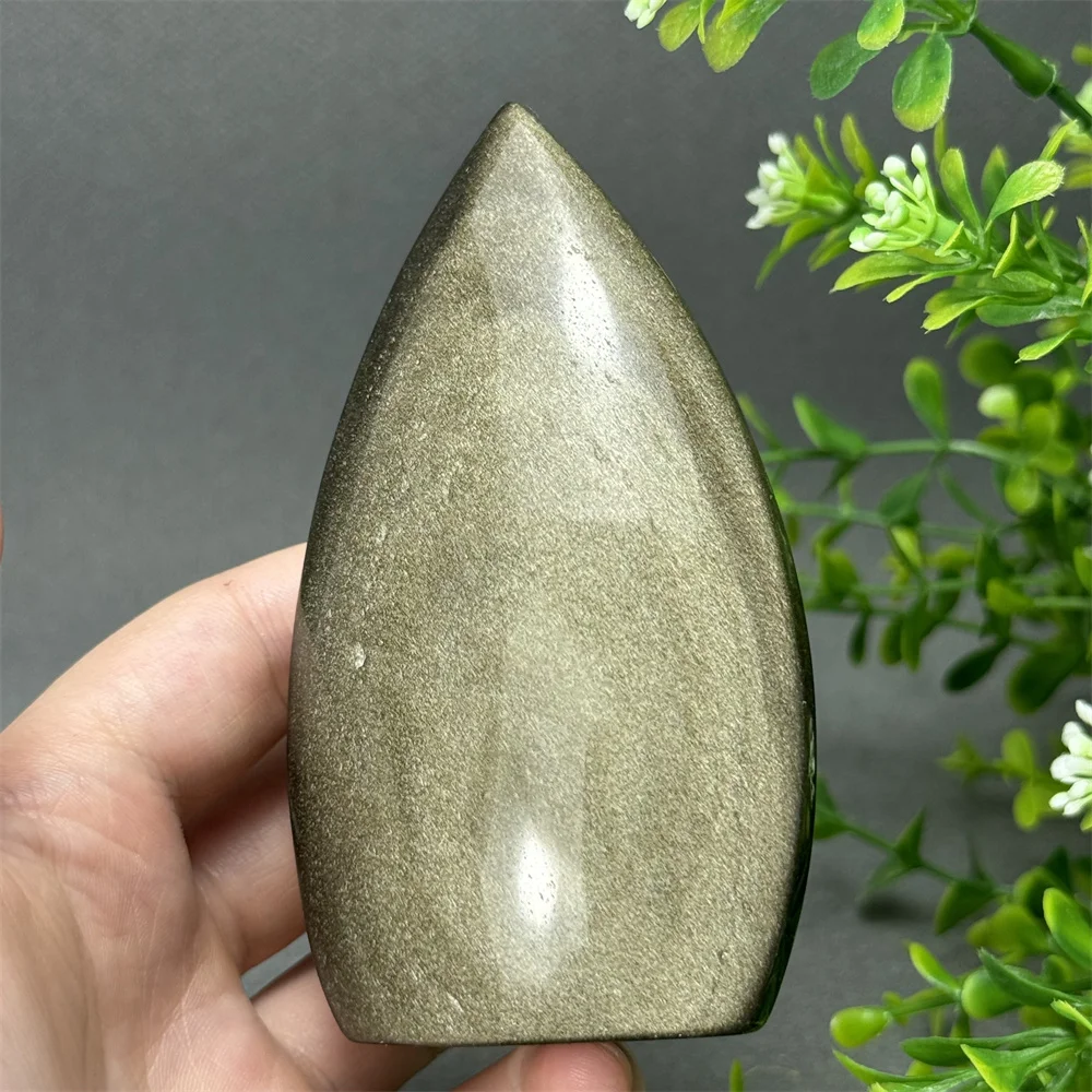 Природный драгоценный камень золотой обсидиан свободная форма имитация энергии