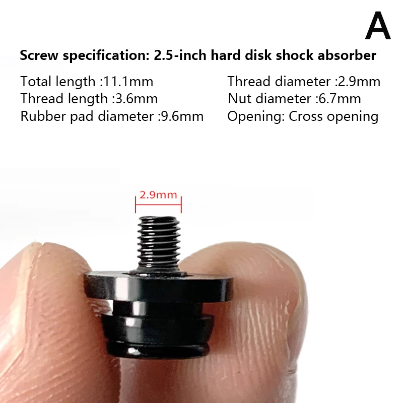 

N2HAO Противоударные винты для корпуса компьютера 2.5/3.5 дюйма 10 шт