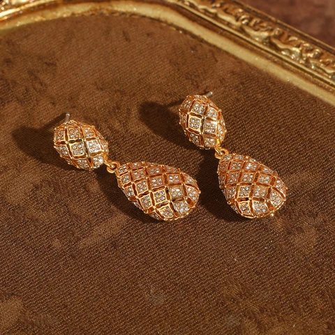 Золотые серьги-капельки STALAIT