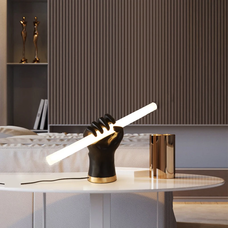 

New LED Desk Lamp Modern Designer Living Room Sofa Bedroom KTV Hotel Hand Hold Vertical Decorative Desk Lamp