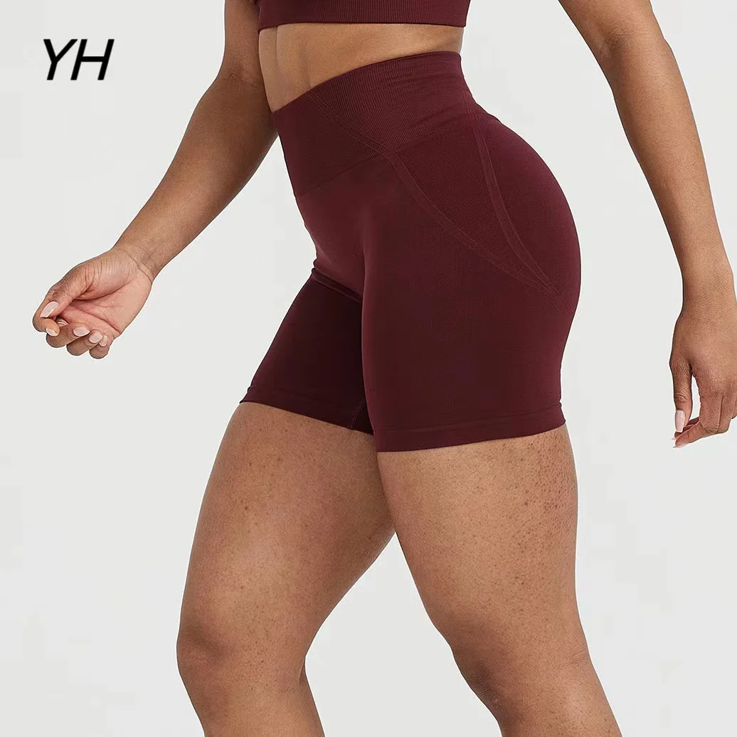 Oneractive Effortless Seamless Shorts Women Running Sport Push Up Workout Yoga Shorts High Waisted Fitness Biker GYM Shorts