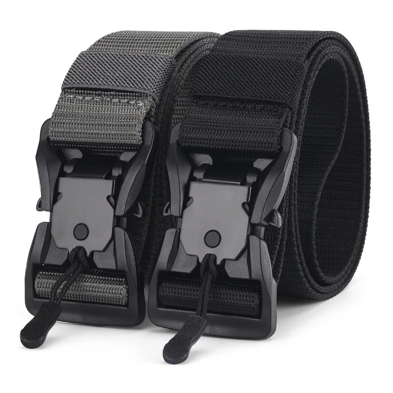 Tactical Belt Magnetic Buckle Quick Release Elastic Belt Casual Nylon Tooling Training Belt Men Trousers Belt