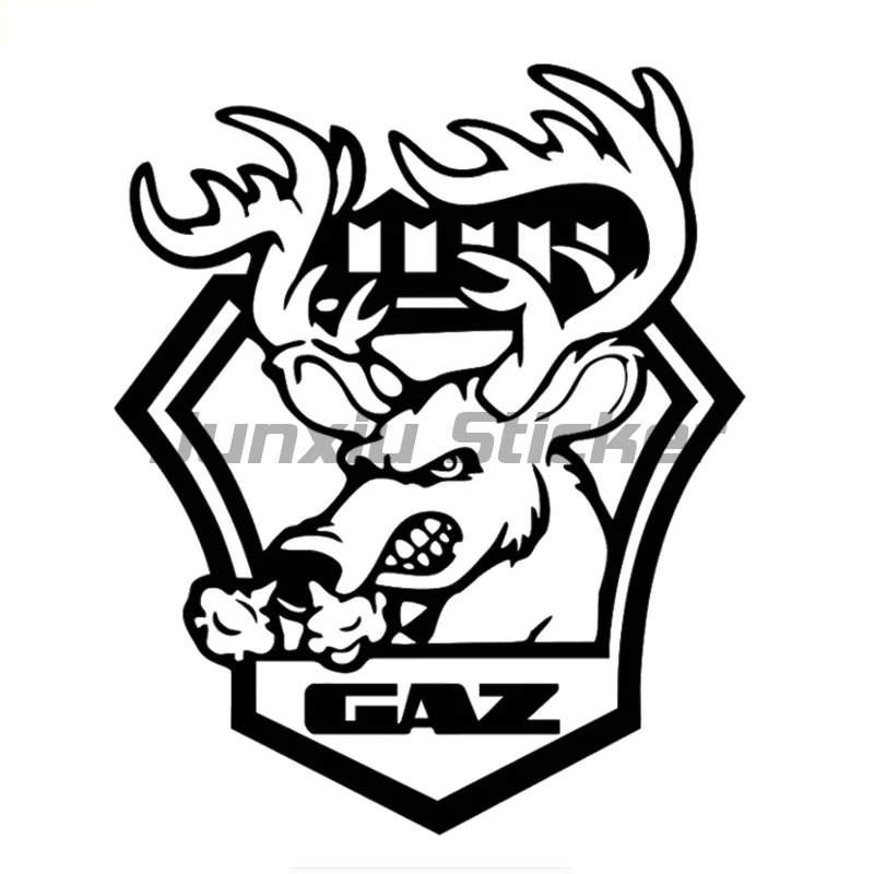 

Funny Car Sticker Angry Deer Pattern for GAZ Gazelle Vinyl Decal Motorcycle Auto Accessories Decal