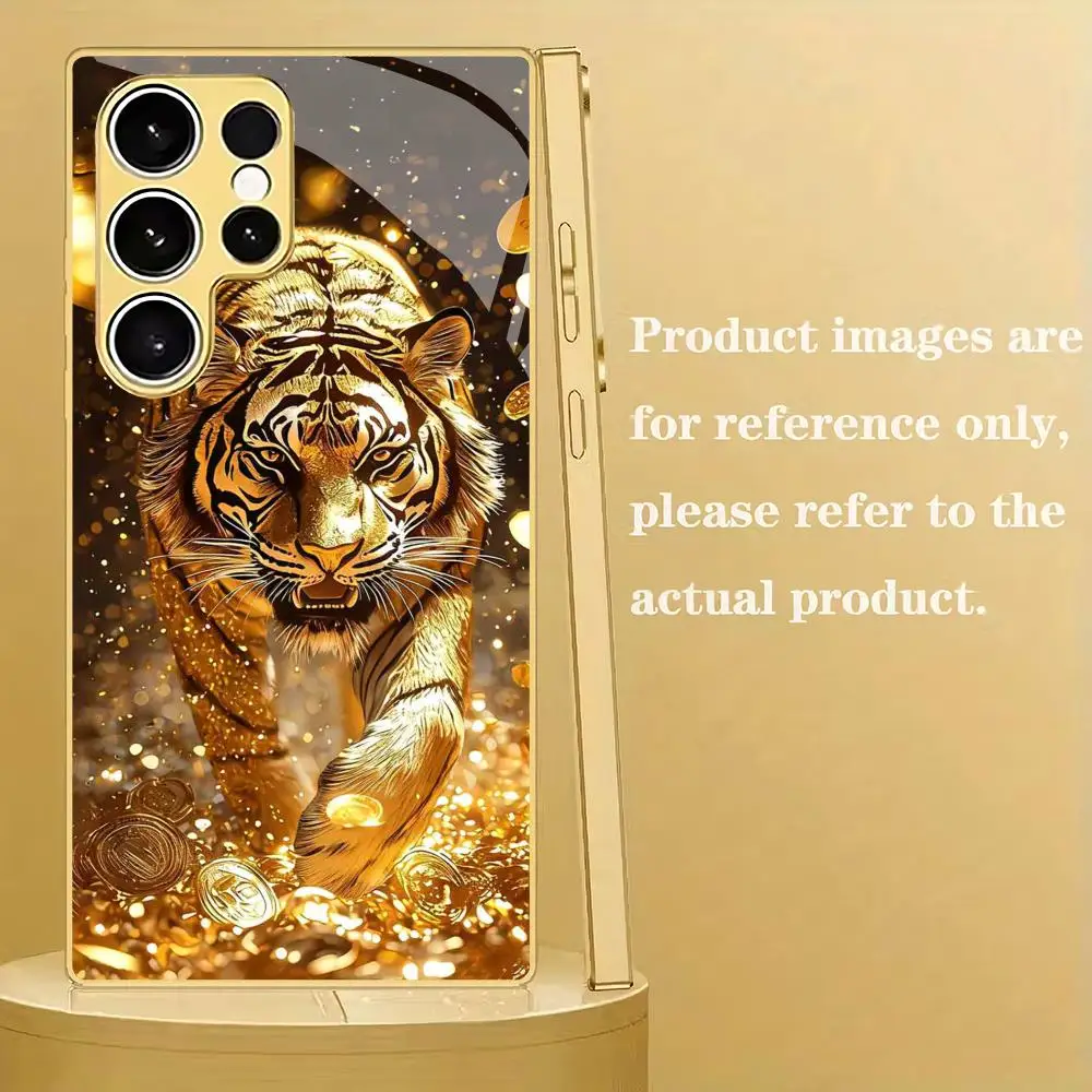 Фото Роскошный золотой чехол Tige для Samsung Galaxy S26 25 24 23 22 21 Plus Ultra FE, противоударный, с гальваническим покрытием, полная защита №4